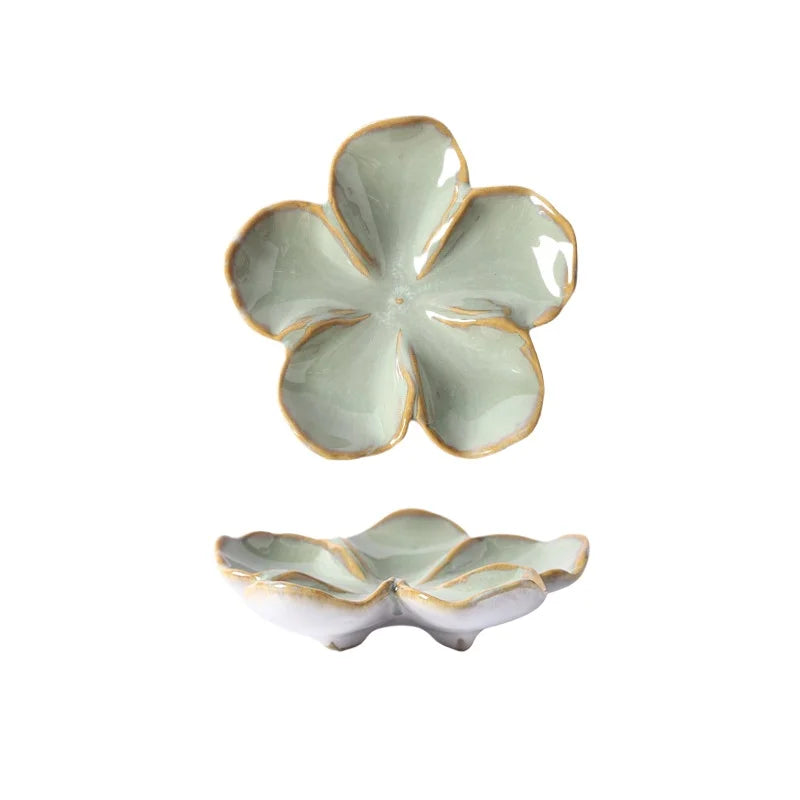 Flower Shaped Ceramic Dipping Sauce Dish