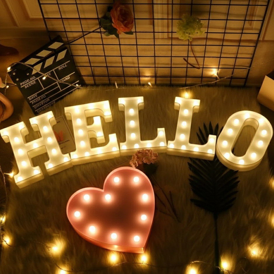 Luminous LED Alphabet and Number Lights